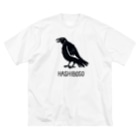 ムクデザインのカラスポップ・ハシボソガラス Big T-Shirt