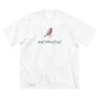 たかはらの跳ねるシナモン文鳥ホッピングチュピチュピ ビッグシルエットTシャツ