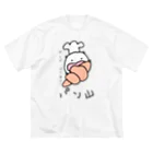 ダイナマイト87ねこ大商会のグッドベーカリー パン山 ビッグシルエットTシャツ