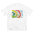 orangecrayonのぐるぐる ビッグシルエットTシャツ