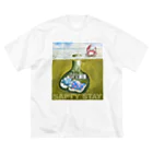 有明ガタァ商会の巣穴のガタゴロウ SAFTY STAY ビッグシルエットTシャツ