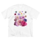 Suga DesignのPressed Flower(Cute) ビッグシルエットTシャツ