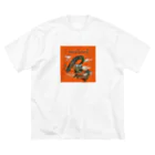 Brook(NBC games)の蛙（橙） ビッグシルエットTシャツ
