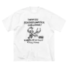 Too fool campers Shop!の#1分間割り箸フェザーチャレンジ (黒文字) ビッグシルエットTシャツ