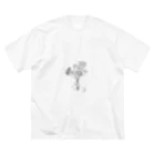 FUSANのflower ビッグシルエットTシャツ
