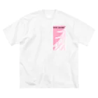 装甲のピンク&ホワイト Big T-Shirt