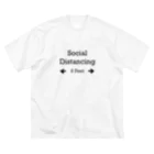 frankc8のSocial Distancing 6 Feet ビッグシルエットTシャツ