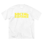 psssonのsocail distance ビッグシルエットTシャツ