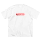 ほのぼの屋のSaunaman・赤 ビッグシルエットTシャツ