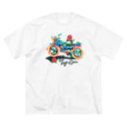 Tom Dish StoreのTop Gear(white) ビッグシルエットTシャツ