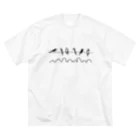 クラチシマの電線のツバメたち ビッグシルエットTシャツ