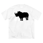 ogawのサイのシルエットのTシャツ Big T-Shirt