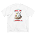 gogogo50のpizza　フレンチブルドッグ ビッグシルエットTシャツ