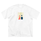 akadattanodeの男女コンビ ビッグシルエットTシャツ