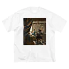 public domainの絵画芸術 / ヨハネス・フェルメール ビッグシルエットTシャツ