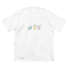 hyotyanのさんしょくのうさぎ ビッグシルエットTシャツ