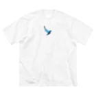 daisuke0609の「青い鳥柄」オーバーサイズ ビッグシルエットTシャツ