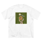 nappingのオレンジ  コラージュ ビッグシルエットTシャツ