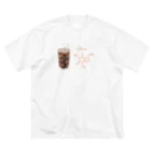 そらまめのカフェイン　アイスコーヒーバージョン ビッグシルエットTシャツ