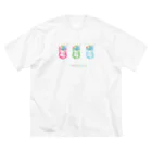 tafu tafuのアースクリームソーダ／三色 ビッグシルエットTシャツ