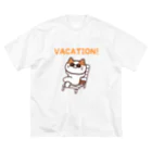  とろろんのねこさん(バカンス) ビッグシルエットTシャツ