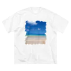 南ぬ楽園「ぱいぬらくえん」のニシ浜から望む ビッグシルエットTシャツ