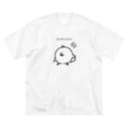 shiosonのしお村のバド助(文字入り) ビッグシルエットTシャツ