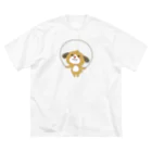 TICTOCのどうぶつショップのほんわか通りのわんこさん（なわとびわんこ） ビッグシルエットTシャツ