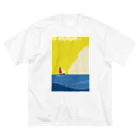 OMIKUJIの昼の海 ビッグシルエットTシャツ