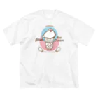 もしもしこちら文鳥のFINCH ICECREAM ビッグシルエットTシャツ