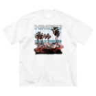 HALF MILE BEACH CLUBのBe Built, Then Lost - WHITE BIG ビッグシルエットTシャツ