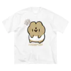 コッペパンうさぎの腹巻きうさぎ ビッグシルエットTシャツ