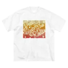 ビシャモンベイベーグッズ販売所のDon't Stop The Radio オレンジ ビッグシルエットTシャツ