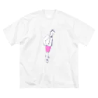 Chipafujiのピンクのハーフパンツ ビッグシルエットTシャツ