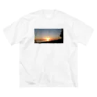 poteto-pのあの日見た夕日 ビッグシルエットTシャツ