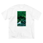 音楽と釣りのFishing Spot T shirts Trout ビッグシルエットTシャツ