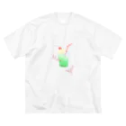 猫ちゃんずHOUSEのみんな大好き★メロンクリームソーダ🍈 ビッグシルエットTシャツ