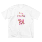 onehappinessのトイプードルとデイジー ビッグシルエットTシャツ