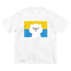 hatakeda_labのツートンなアイツ ビッグシルエットTシャツ