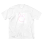 slime_の透明うさぎ ビッグシルエットTシャツ