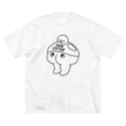 oshiriのcotton100% パンT （ビッグシルエット／モノクロ） ビッグシルエットTシャツ