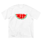 mojiyaのスイカ ビッグシルエットTシャツ