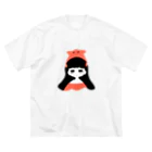 ここは終末世界。のわたしとめんだこ。(文字ﾅｼ) ビッグシルエットTシャツ