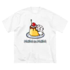 スパイシー千鶴のパンダinぱんだ(プリン) ビッグシルエットTシャツ