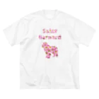 onehappinessのセントバーナードとデイジー ビッグシルエットTシャツ