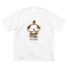 みゅーでざいんの食いしん坊侍 ビッグシルエットTシャツ