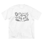 おかのはなみのdrawing（ブラック） ビッグシルエットTシャツ