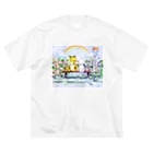 水彩イラストグッズのあじさいのバス停 Big T-Shirt