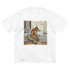 nowitzkiの黄昏れ柴犬　ビッグシルエットTシャツ ビッグシルエットTシャツ