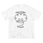 One stroke PierrotのOne stroke  Pierrot (黒線) ビッグシルエットTシャツ